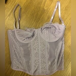 Lace Bustier Corset in Lavender